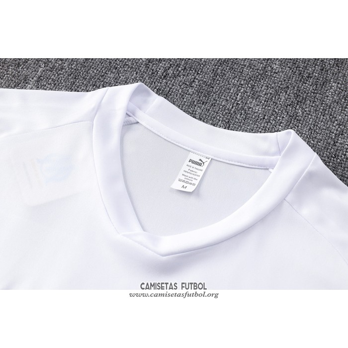 Chandal del Olympique Marsella Manga Corta 2022/2023 Blanco - Pantalon Corto